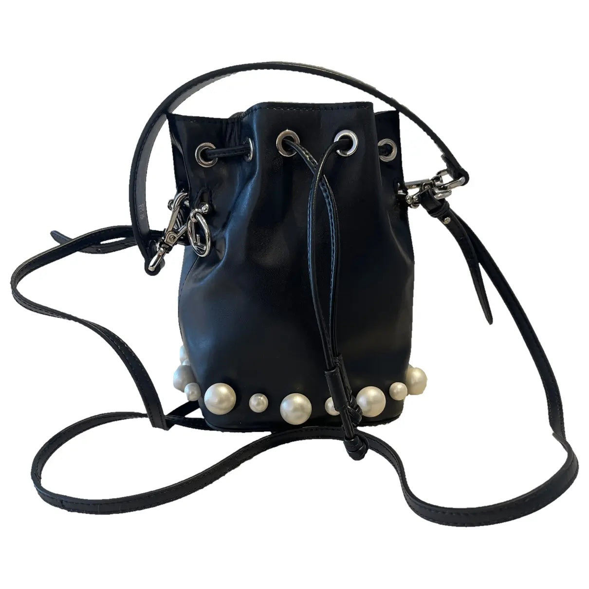 Fendi Liberty Pearl Calfskin MINI MON Trésor Bucket BAG