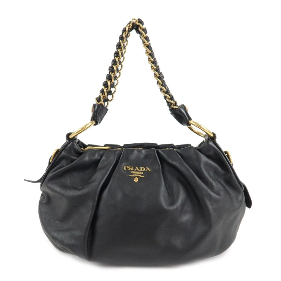 Prada Shoulder Bag gold – front view