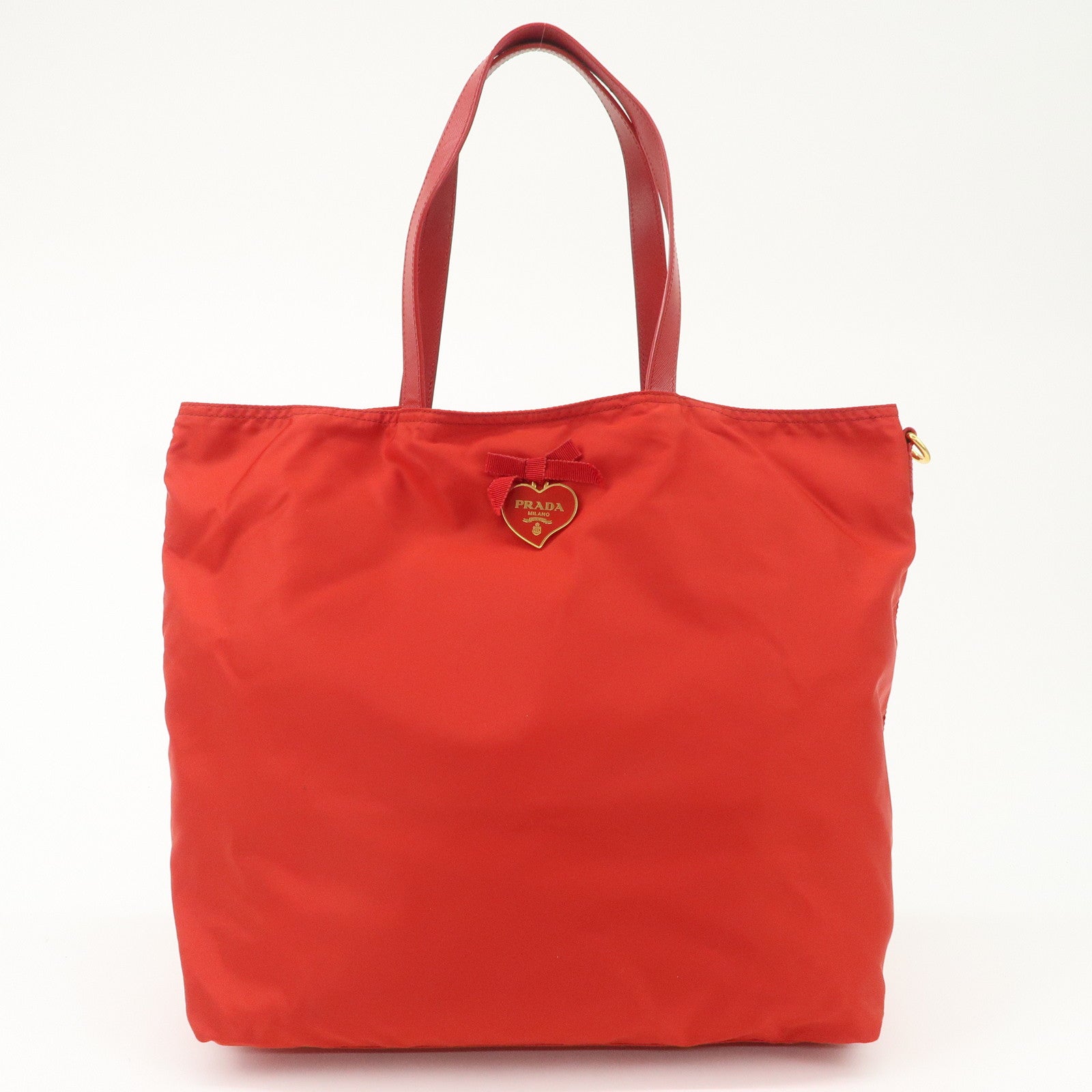 Authenticprada Nylon Leaather Sac de Voyage Panda Cabas Sac