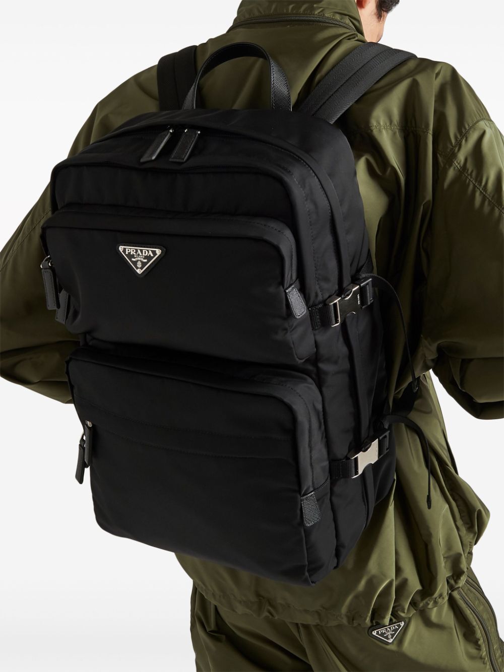 Prada Eco-conscious Nylon And Leather Backpack – W 26.5 X H 45 X D …
