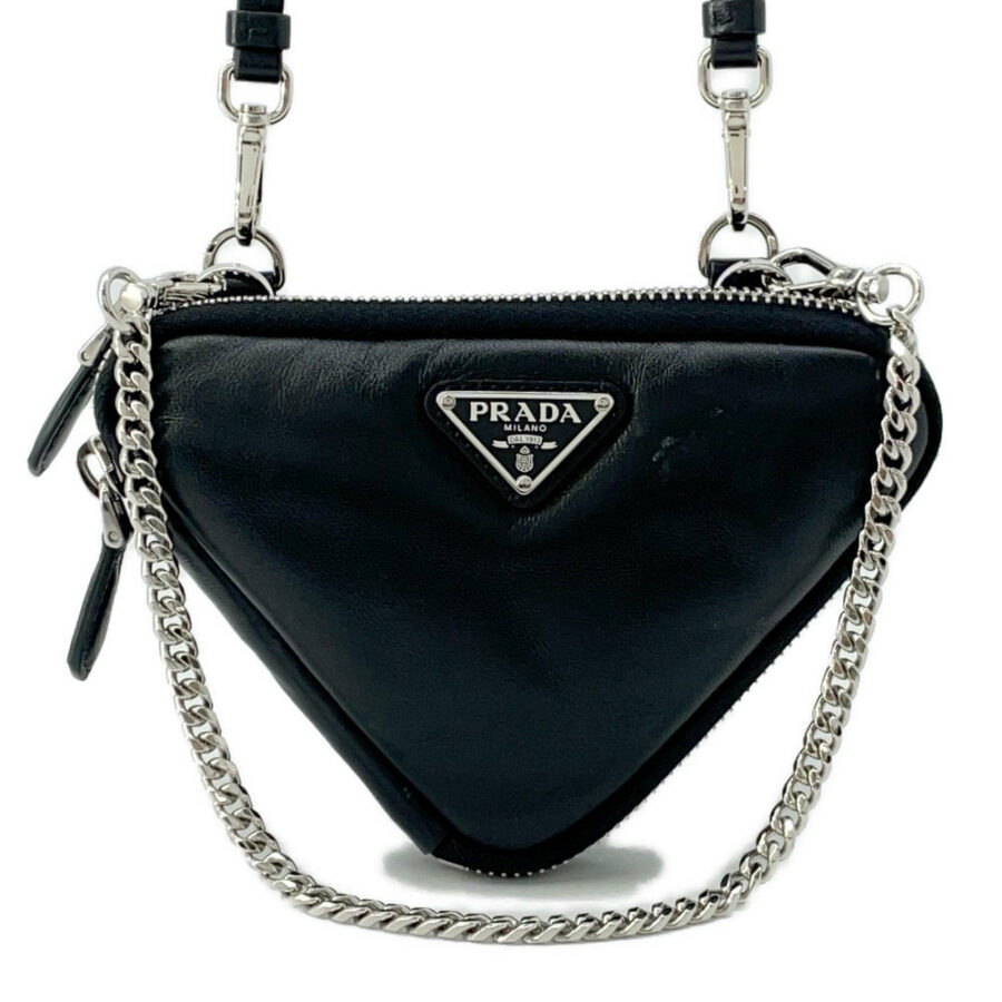 Prada Pouch black bag – front view