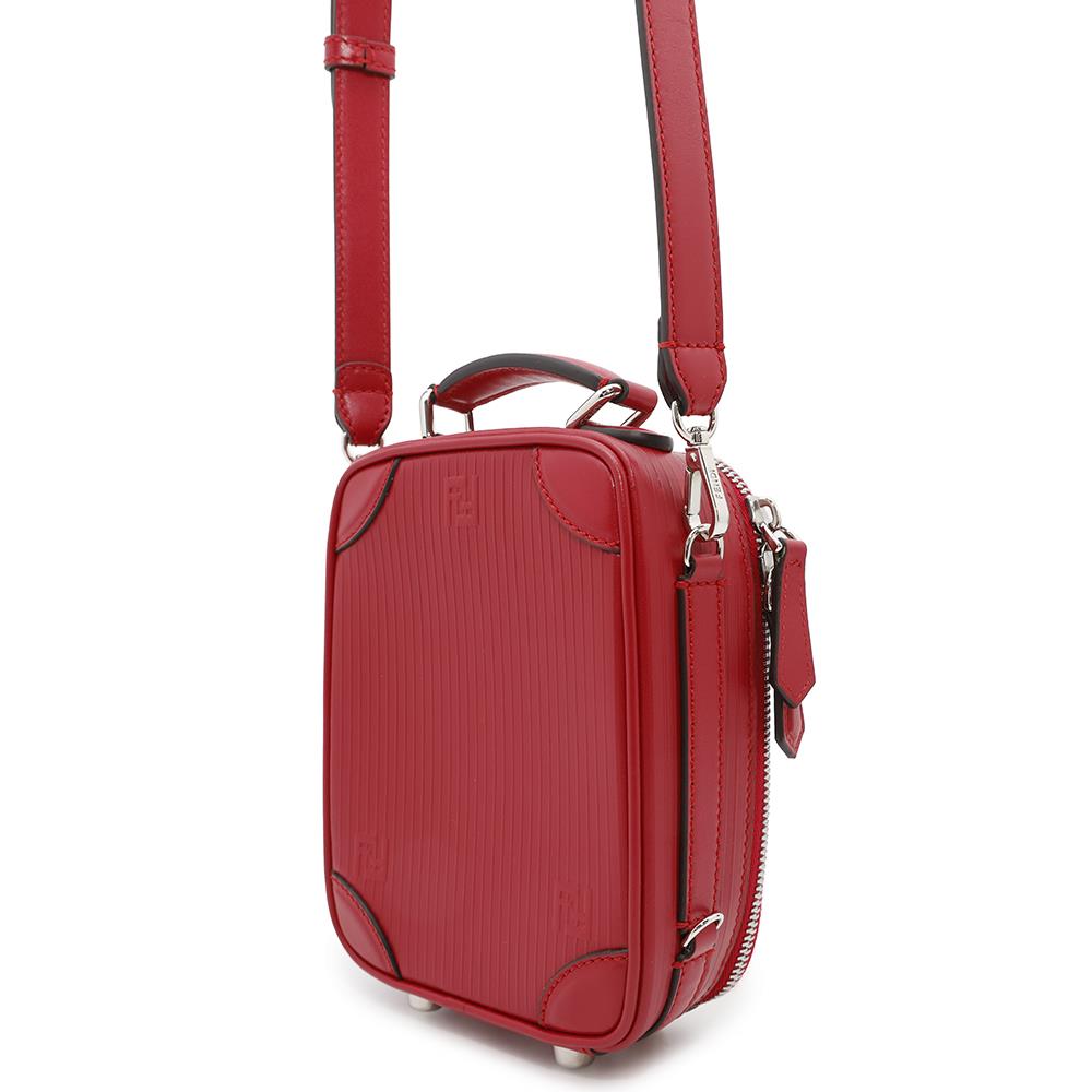 FENDI Travel Mini Bag Shoulder Bag Red7VA542 Leather