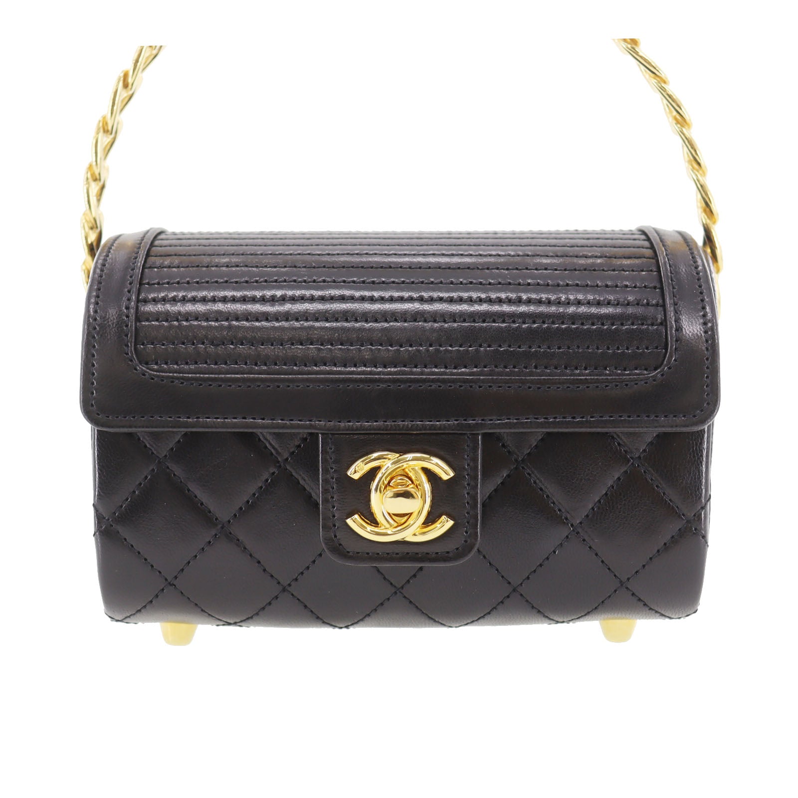 Flap Mini Leather Gift for Her Lambskin Black Shoulder Bag