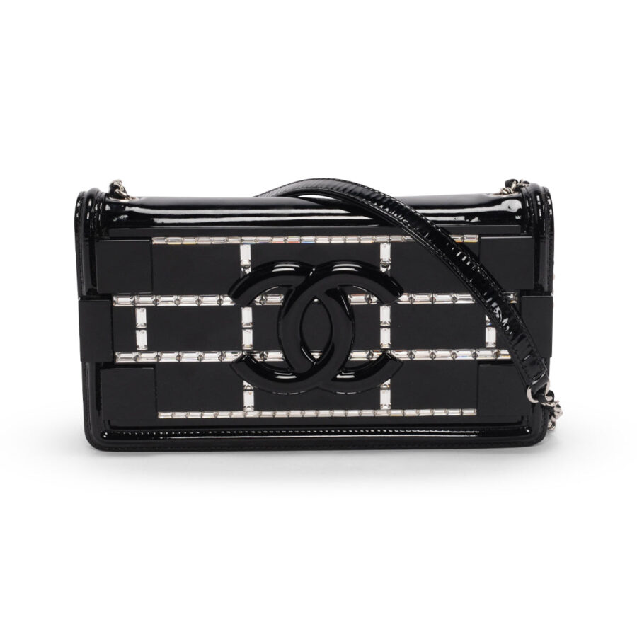 Chanel Boy black bag – front view