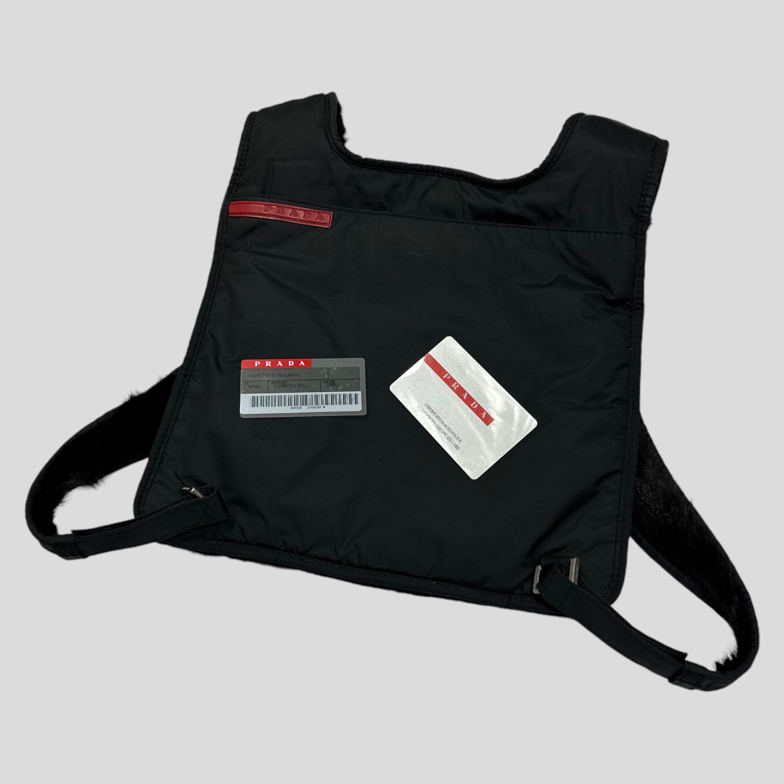 Prada Sport Goat Fur Reversible Chest Rig / Backpack