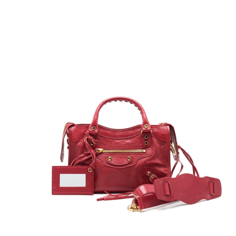 Balenciaga City red bag – front view