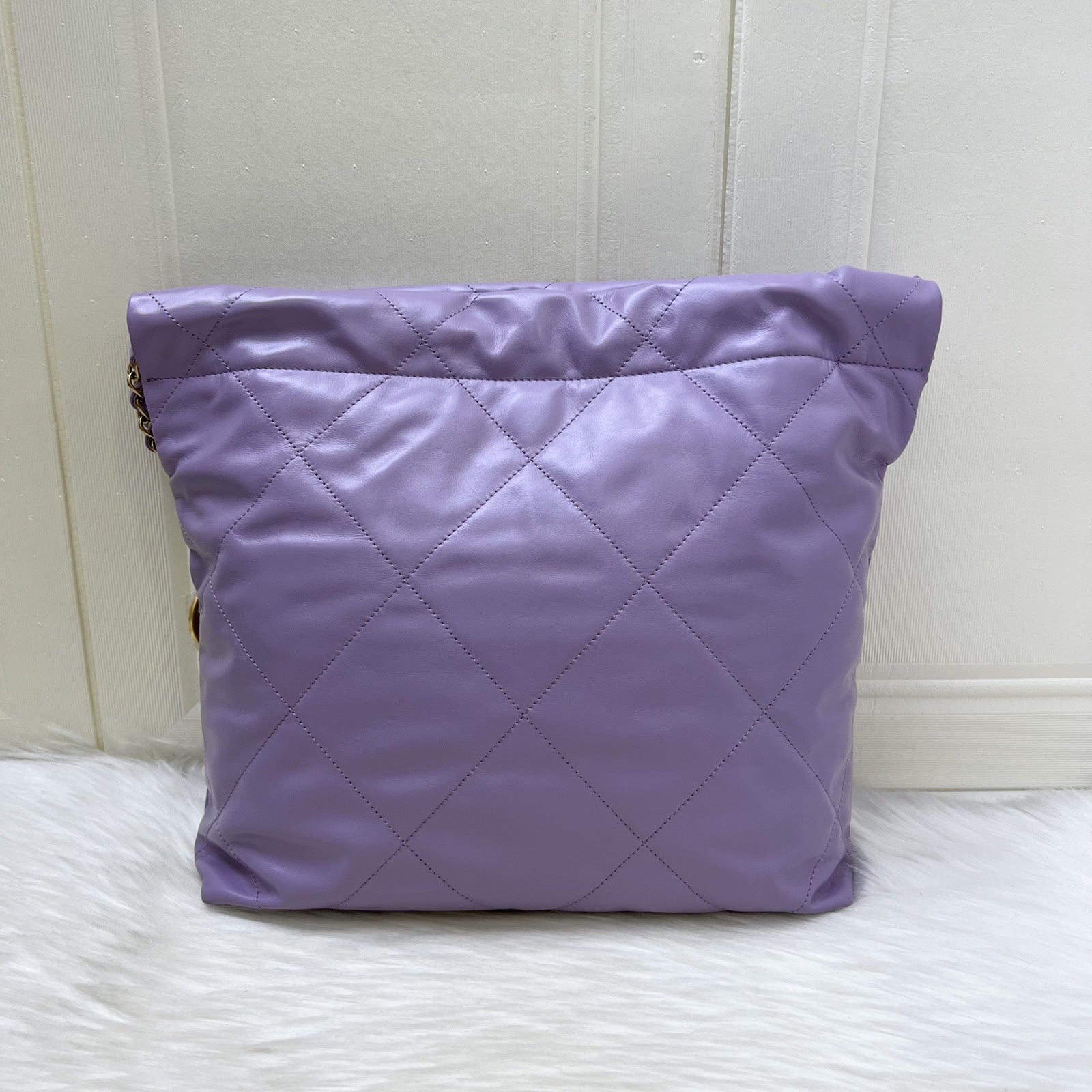 [local Full Set – Un] Chanel 22 Small Hobo Handbag In 24P Lilac Shi…
