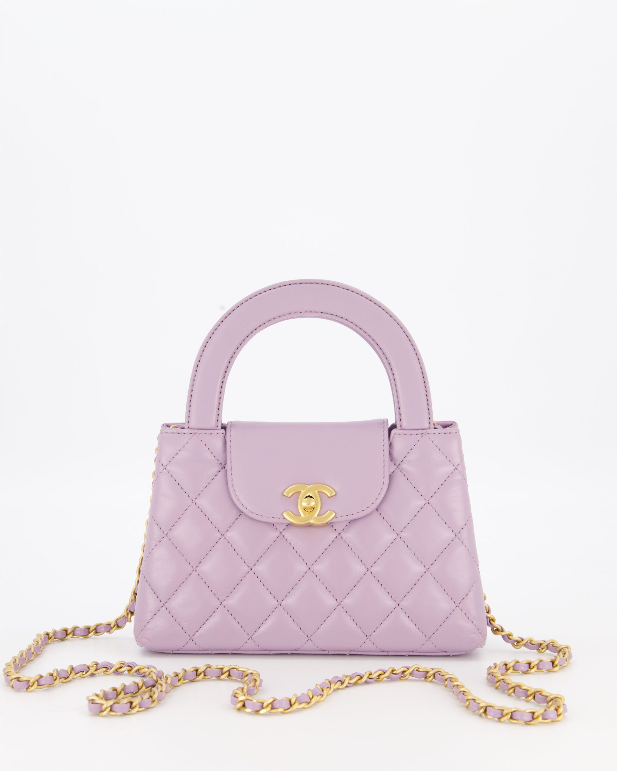 *HOT Colour* Chanel Lilac Small Mini Kelly Shopping Bag In Calfskin…