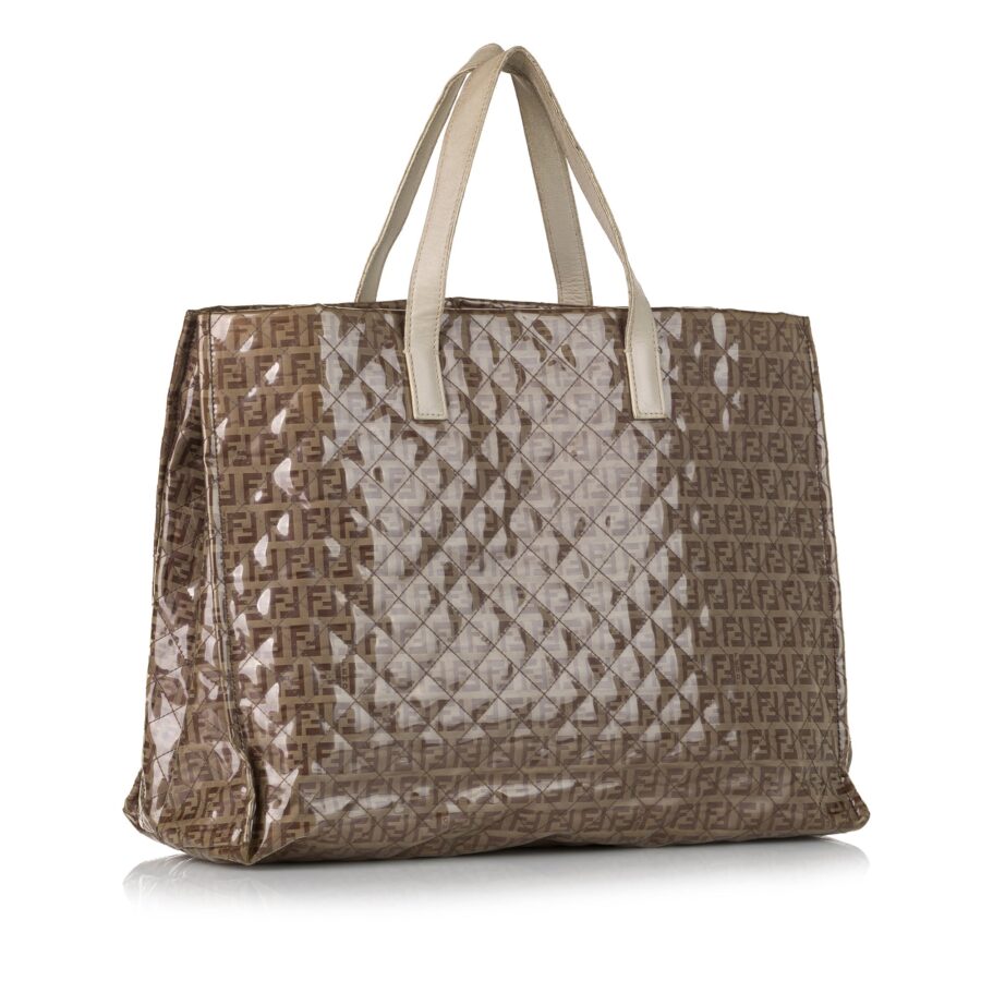 Brown Fendi Zucchino Glazed Tote | Studio Nafay