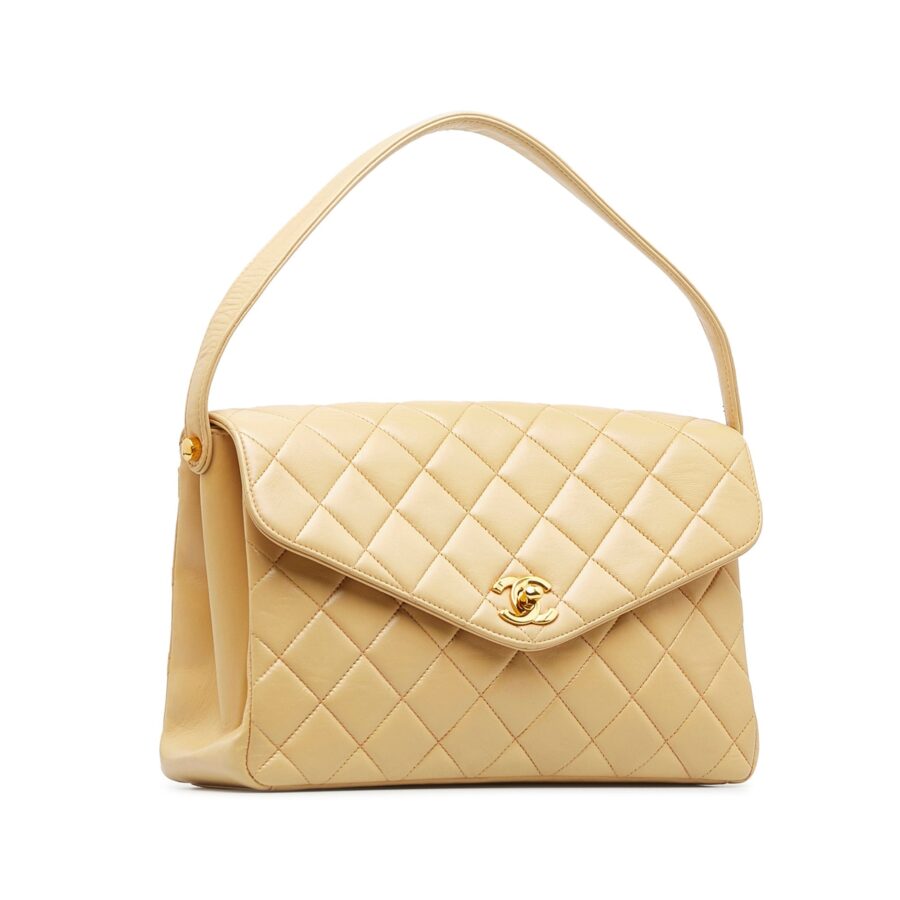 Chanel handbag tan – front view