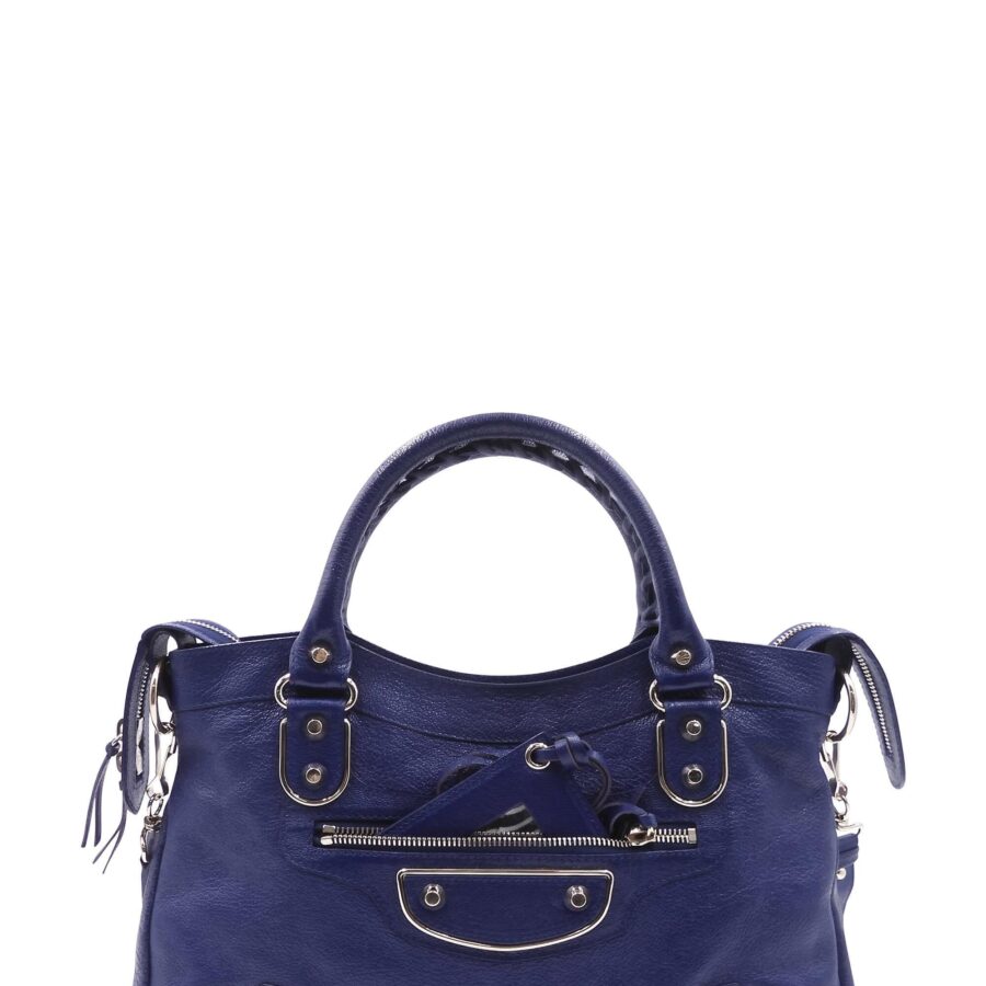 Designer handbag blue – front view