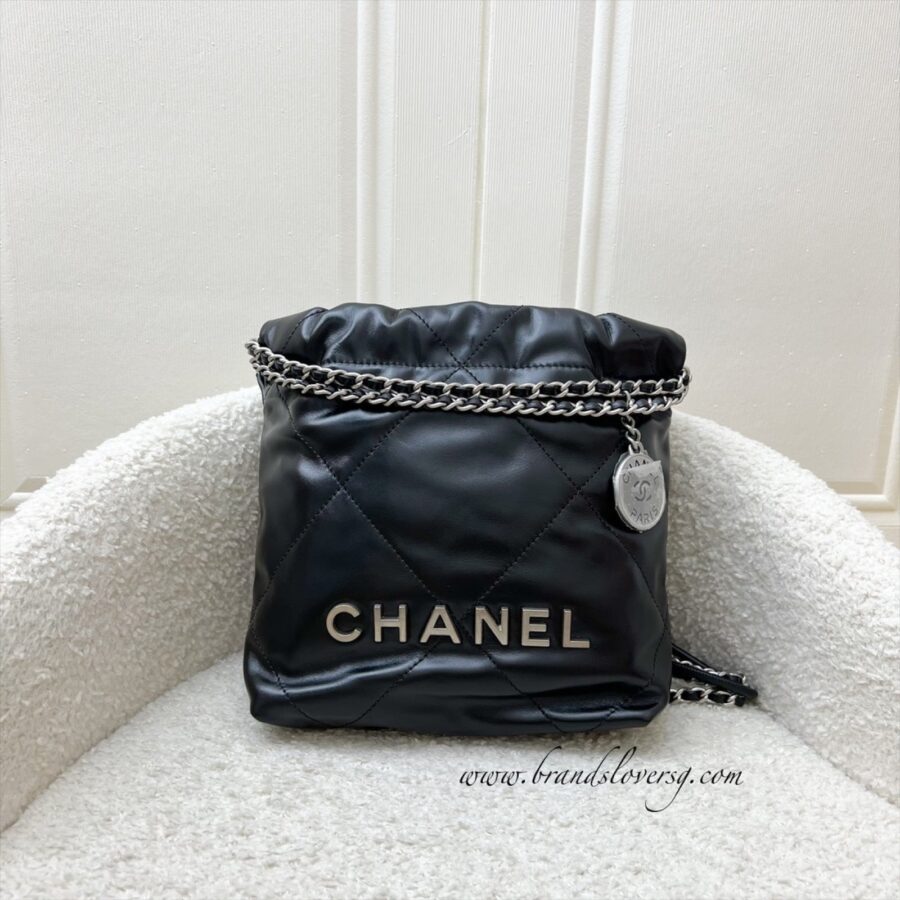 Chanel Hobo black bag – front view
