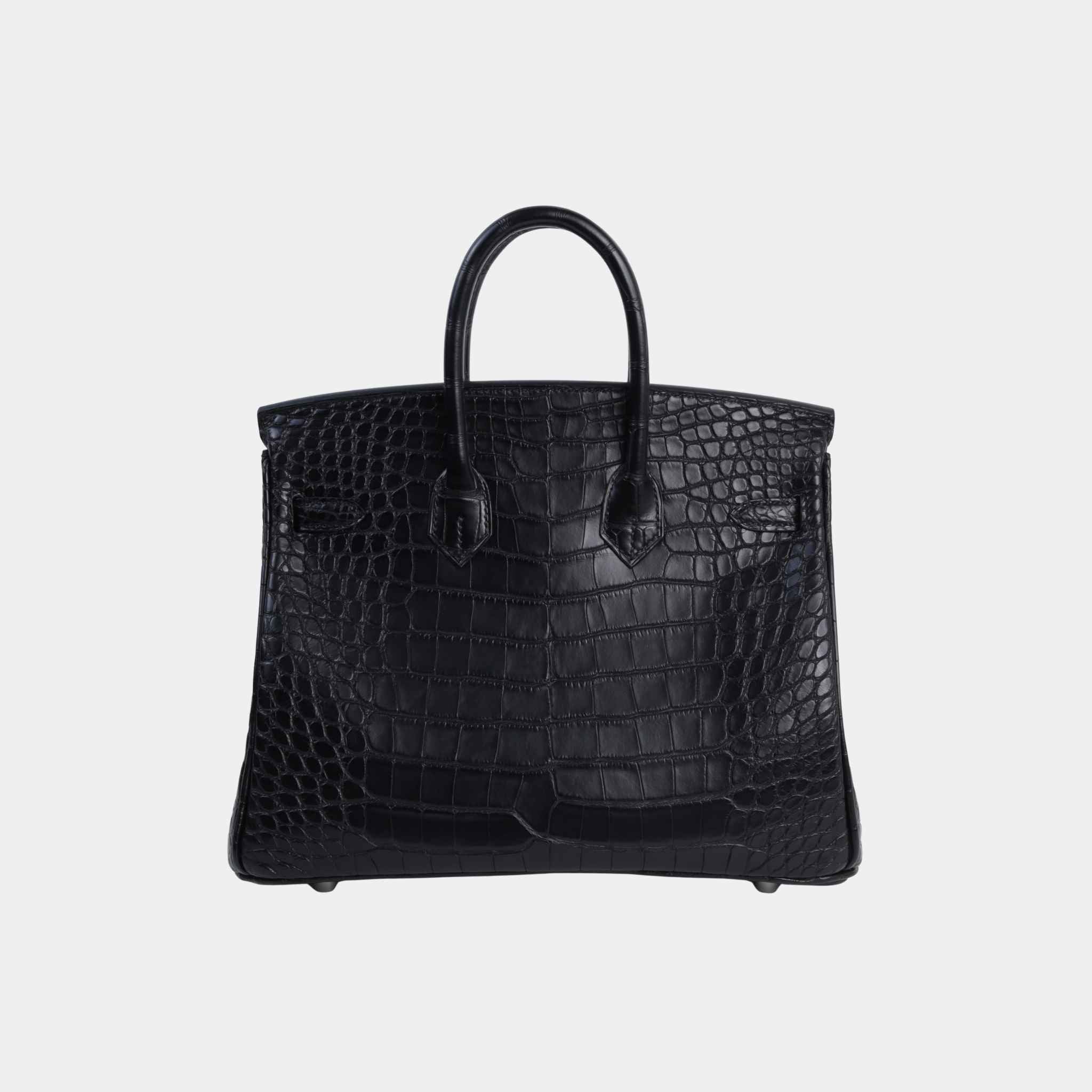 Birkin 25 Matte Alligator Black PHW