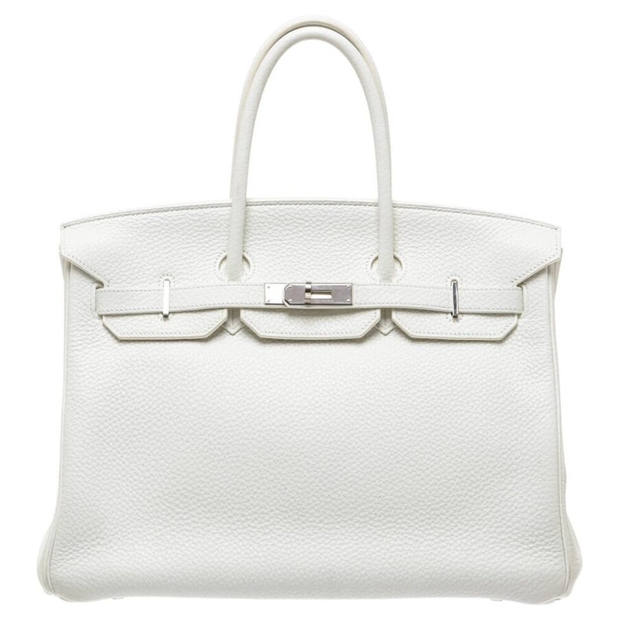 Hermes Birkin white bag – front view