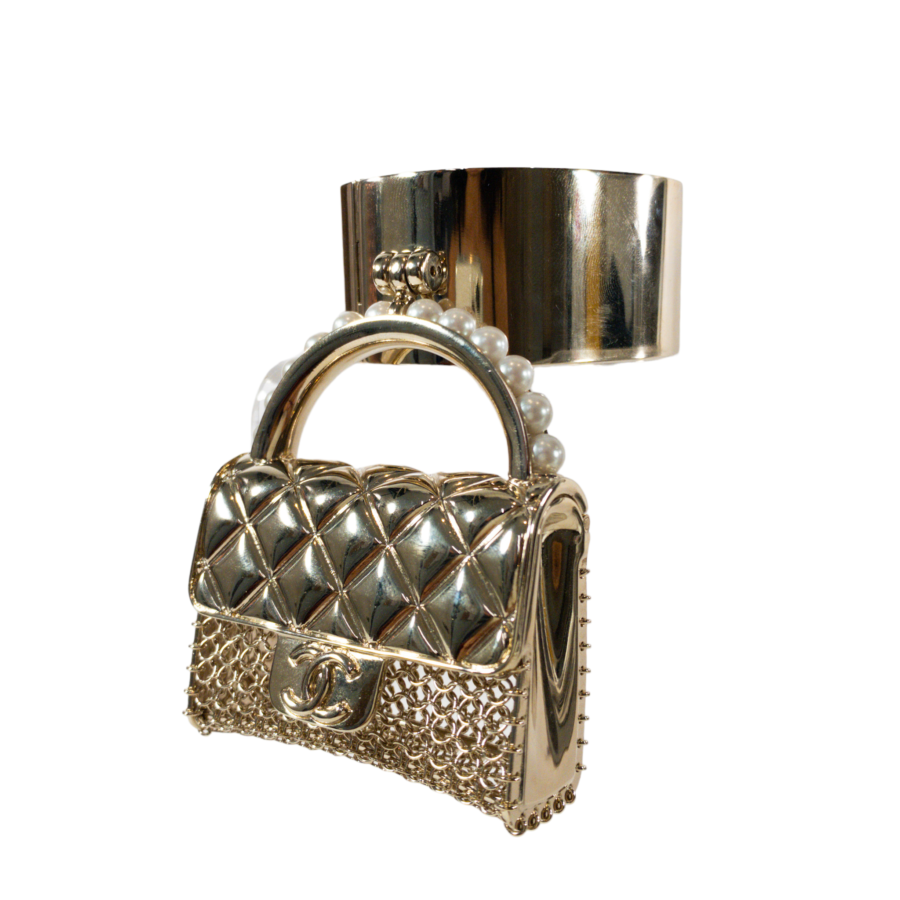 Chanel handbag gold – front view