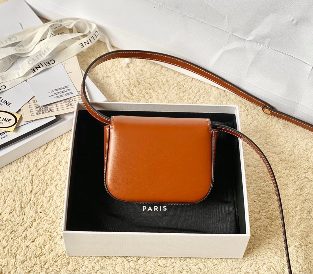 TEEN Triomphe 11CM Orange Calfskin